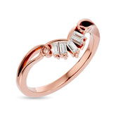 Diamond 1/6 ct tw Chevron Band in 10K Rose Gold