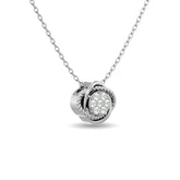 Diamond 1/6 ct tw Round Cut Fashion Pendant in 10K White Gold