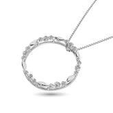 Diamond 1/4 ct tw Circle Pendant in 14K White Gold