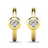 Diamond 1/10 ct tw Bezel Set Earrings in 10K Yellow Gold