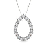 Diamond 1 ct tw Pear Shape Pendant in 14K White Gold