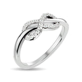 Diamond Infinity Ring 1/8 ct tw in 10K White Gold