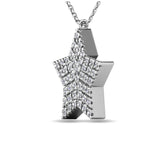 Diamond 1/8 ct tw Star Pendant in 10K White Gold