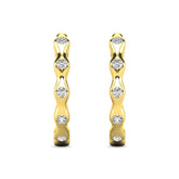 Diamond 1/10 ct tw Hoop Earrings in 10K Yellow Gold