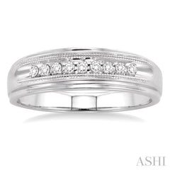 1/8 Ctw Round Cut Diamond Men's Ring in 10K White Gold 1/8 Ctw Round Cut Diamond Men's Ring in 10K White Gold