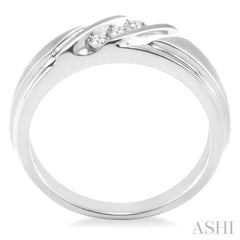 1/8 Ctw Round Cut Diamond Men's Band in 10K White Gold 1/8 Ctw Round Cut Diamond Men's Band in 10K White Gold