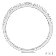 1/3 Ctw Twin Row Round Cut Diamond Wedding Band in 14K White Gold 1/3 Ctw Twin Row Round Cut Diamond Wedding Band in 14K White Gold