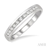 1/4 Ctw Channel Set 11 Stone Round Cut Diamond Wedding Band in 14K White Gold