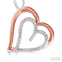 1/20 Ctw Single Cut Diamond Heart Pendant in Sterling Silver with Chain 1/20 Ctw Single Cut Diamond Heart Pendant in Sterling Silver with Chain