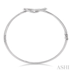1/20 Ctw Single Cut Diamond Bangle in Sterling Silver 1/20 Ctw Single Cut Diamond Bangle in Sterling Silver
