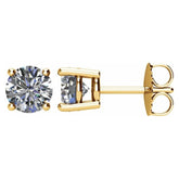 14K Yellow 1 1/2 CTW Natural Diamond Earrings