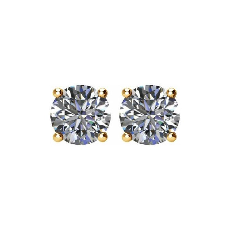 14K Yellow 1 1/2 CTW Natural Diamond Earrings 14K Yellow 1 1/2 CTW Natural Diamond Earrings