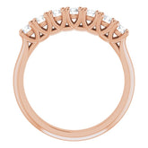 14K Rose 1/2 CTW Natural Diamond Anniversary Band