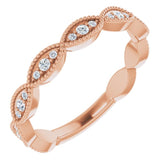 14K Rose 1/5 CTW Natural Diamond Infinity-Inspired Anniversary Band