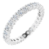 14K White 3/4 CTW Natural Diamond Eternity Band Size 4.5