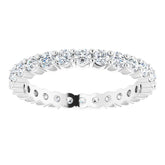 14K White 3/4 CTW Natural Diamond Eternity Band Size 5