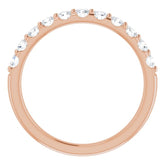 14K Rose 1/2 CTW Natural Diamond Anniversary Band