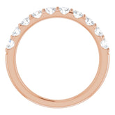 14K Rose 3/4 CTW Natural Diamond Anniversary Band