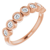 14K Rose 3/8 CTW Natural Diamond Anniversary Band