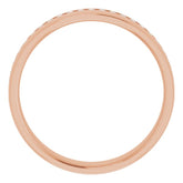 14K Rose 3/8 CTW Natural Diamond Band