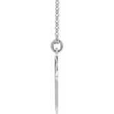 14K White Cross 18" Necklace