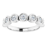 14K White 5/8 CTW Natural Diamond Anniversary Band