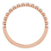 14K Rose 1/3 CTW Natural Diamond Anniversary Band