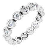 14K White 1/2 CTW Natural Diamond Eternity Band Size 7