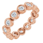 14K Rose 1 CTW Natural Diamond Eternity Band Size 7