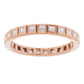 14K Rose 1/3 CTW Natural Diamond Eternity Band Size 7