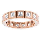 14K Rose 1 1/2 CTW Natural Diamond Eternity Band Size 7