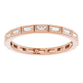 14K Rose 1/3 CTW Natural Diamond Eternity Band Size 7