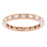 14K Rose 1/3 CTW Natural Diamond Eternity Band Size 7