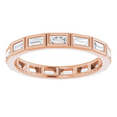 14K Rose 1/2 CTW Natural Diamond Eternity Band Size 7