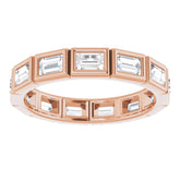14K Rose 1 1/4 CTW Natural Diamond Eternity Band Size 7