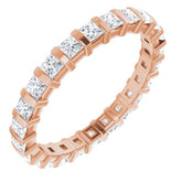 14K Rose 9/10 CTW Natural Diamond Eternity Band Size 7