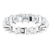 14K White 2 1/2 CTW Natural Diamond Eternity Band Size 7