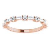 14K Rose 1/2 CTW Natural Diamond Anniversary Band