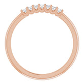 14K Rose 1/6 CTW Natural Diamond Anniversary Band