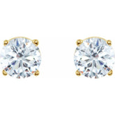 14K Yellow 2 CTW Natural Diamond Earrings