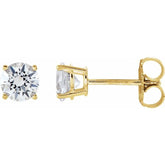 14K Yellow 1 CTW Natural Diamond Earrings