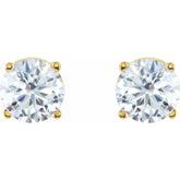 14K Yellow 2 CTW Natural Diamond Earrings