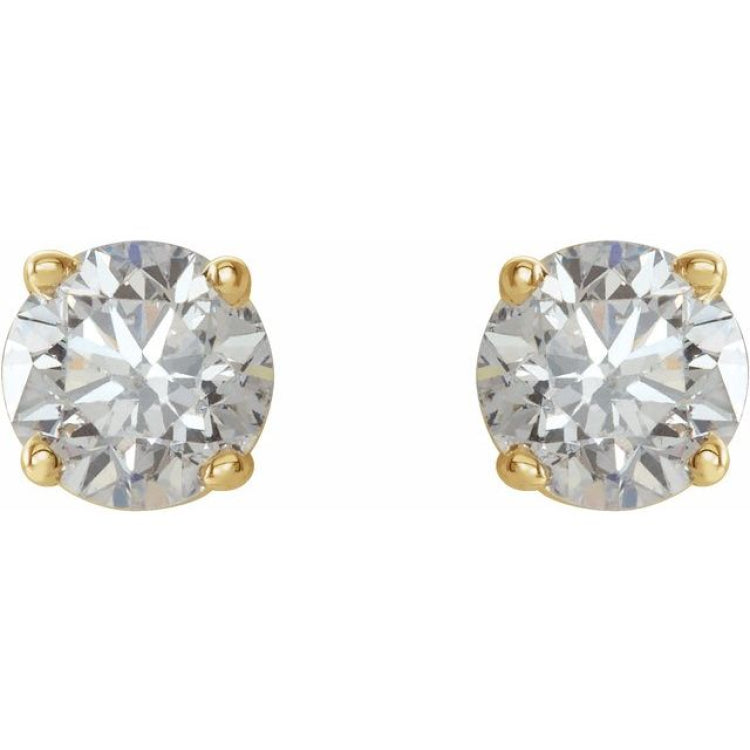 14K Yellow 3/4 CTW Natural Diamond Stud Earrings 14K Yellow 3/4 CTW Natural Diamond Stud Earrings