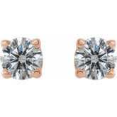 14K Rose 1/4 CTW Natural Diamond Earrings