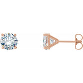 14K Rose 1 CTW Natural Diamond Cocktail-Style Earrings