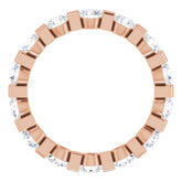 14K Rose 1 1/2 CTW Natural Diamond Eternity Band Size 5