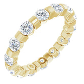 14K Yellow 1 1/2 CTW Natural Diamond Eternity Band Size 5