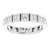 14K White 7/8 cTW Natural Diamond Eternity Band Size 5