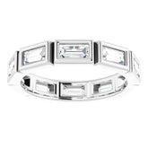 14K White 9/10 CTW Natural Diamond Eternity Band Size 5
