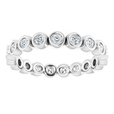 14K White 3/8 CTW Natural Diamond Eternity Band Size 5